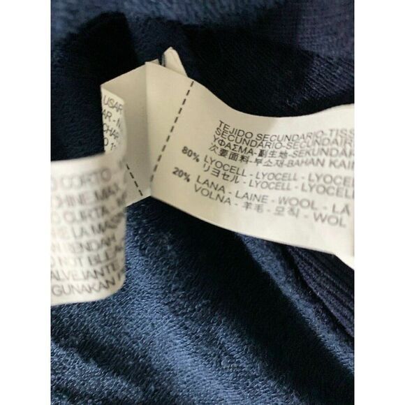 Zara Womens Solid Navy Blue Long Sleeve Sweater Top Crew Neck Small - Picture 6 of 6